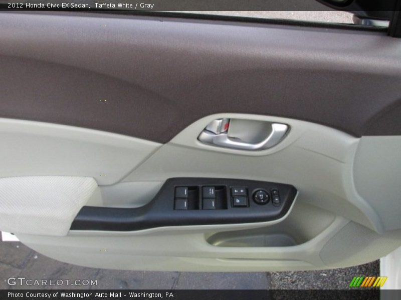 Taffeta White / Gray 2012 Honda Civic EX Sedan
