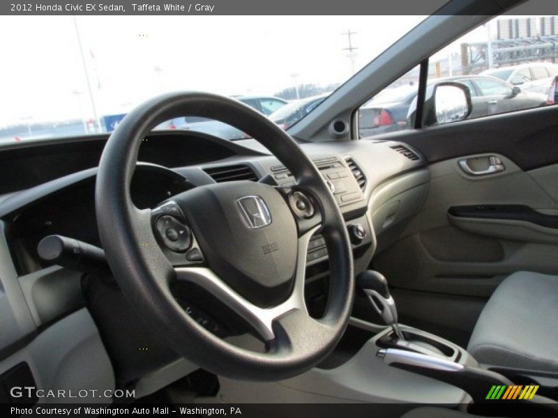 Taffeta White / Gray 2012 Honda Civic EX Sedan