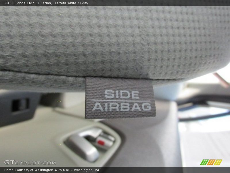 Taffeta White / Gray 2012 Honda Civic EX Sedan