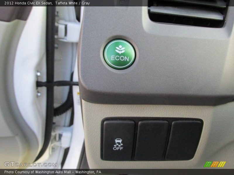 Taffeta White / Gray 2012 Honda Civic EX Sedan