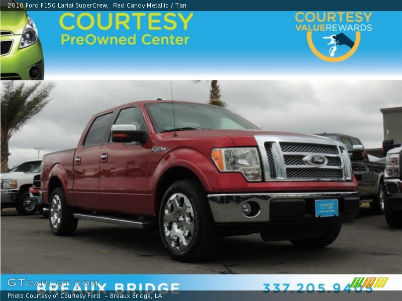 Red Candy Metallic / Tan 2010 Ford F150 Lariat SuperCrew