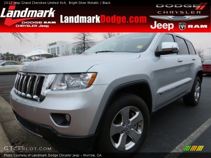 Bright Silver Metallic / Black 2012 Jeep Grand Cherokee Limited 4x4