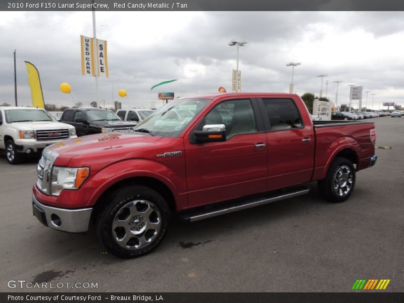Red Candy Metallic / Tan 2010 Ford F150 Lariat SuperCrew