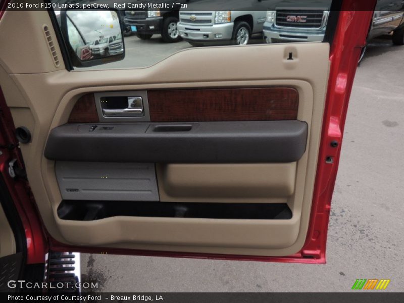 Red Candy Metallic / Tan 2010 Ford F150 Lariat SuperCrew
