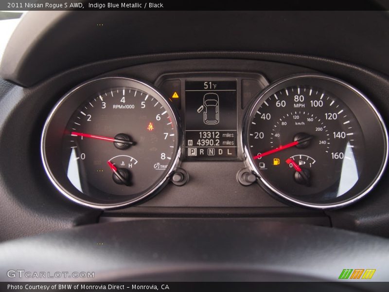 Indigo Blue Metallic / Black 2011 Nissan Rogue S AWD