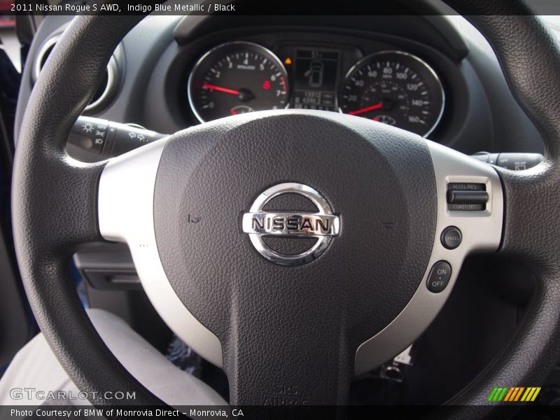 Indigo Blue Metallic / Black 2011 Nissan Rogue S AWD