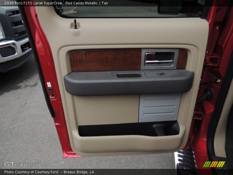 Red Candy Metallic / Tan 2010 Ford F150 Lariat SuperCrew