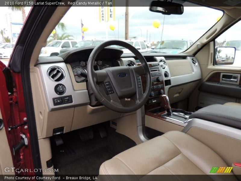 Red Candy Metallic / Tan 2010 Ford F150 Lariat SuperCrew