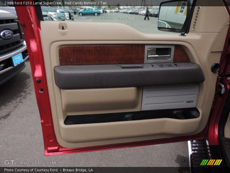 Red Candy Metallic / Tan 2010 Ford F150 Lariat SuperCrew