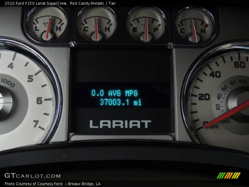 Red Candy Metallic / Tan 2010 Ford F150 Lariat SuperCrew