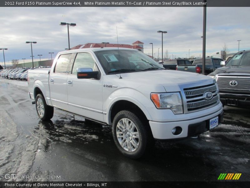 White Platinum Metallic Tri-Coat / Platinum Steel Gray/Black Leather 2012 Ford F150 Platinum SuperCrew 4x4