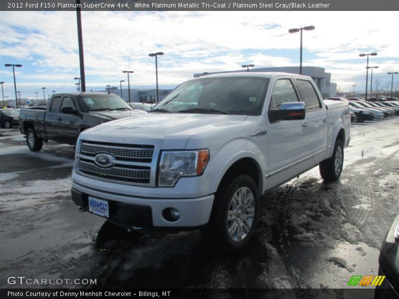 White Platinum Metallic Tri-Coat / Platinum Steel Gray/Black Leather 2012 Ford F150 Platinum SuperCrew 4x4