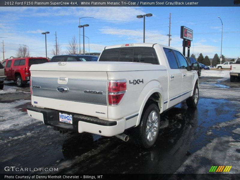 White Platinum Metallic Tri-Coat / Platinum Steel Gray/Black Leather 2012 Ford F150 Platinum SuperCrew 4x4