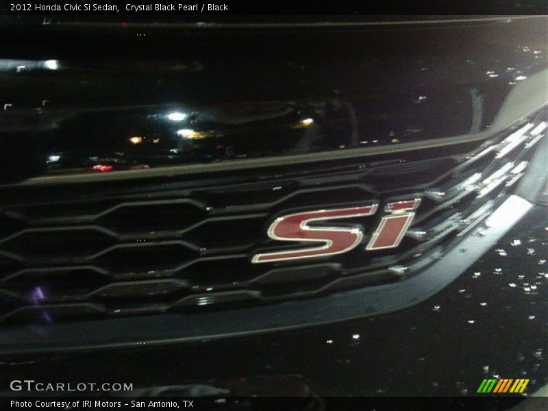 Crystal Black Pearl / Black 2012 Honda Civic Si Sedan