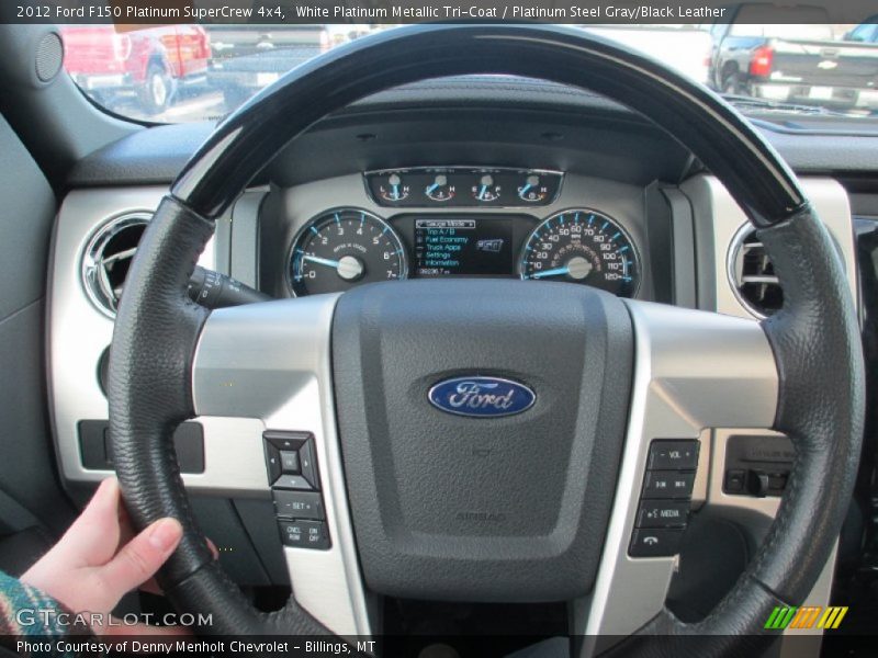 White Platinum Metallic Tri-Coat / Platinum Steel Gray/Black Leather 2012 Ford F150 Platinum SuperCrew 4x4