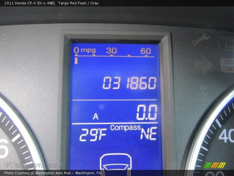 Tango Red Pearl / Gray 2011 Honda CR-V EX-L 4WD