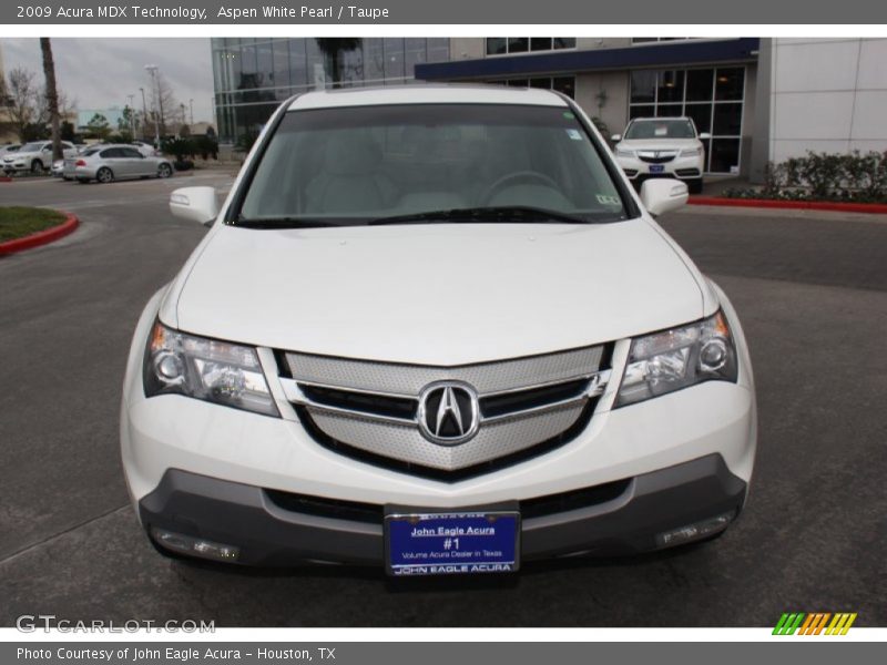 Aspen White Pearl / Taupe 2009 Acura MDX Technology