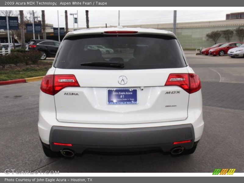 Aspen White Pearl / Taupe 2009 Acura MDX Technology