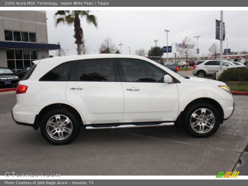 Aspen White Pearl / Taupe 2009 Acura MDX Technology