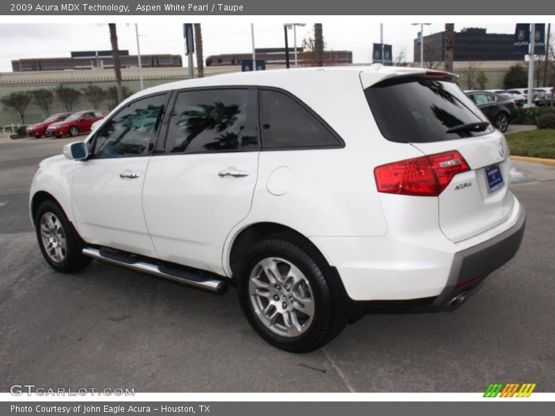 Aspen White Pearl / Taupe 2009 Acura MDX Technology