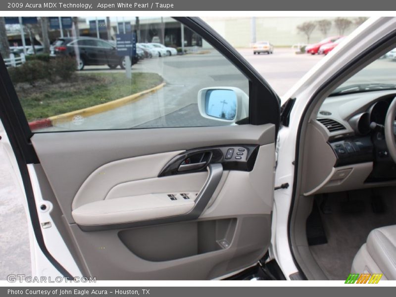 Aspen White Pearl / Taupe 2009 Acura MDX Technology
