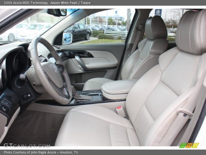 Aspen White Pearl / Taupe 2009 Acura MDX Technology