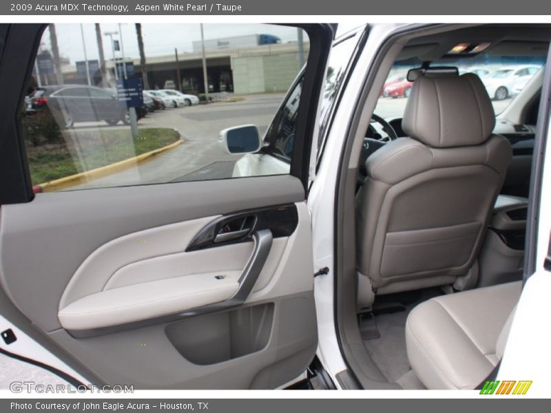 Aspen White Pearl / Taupe 2009 Acura MDX Technology