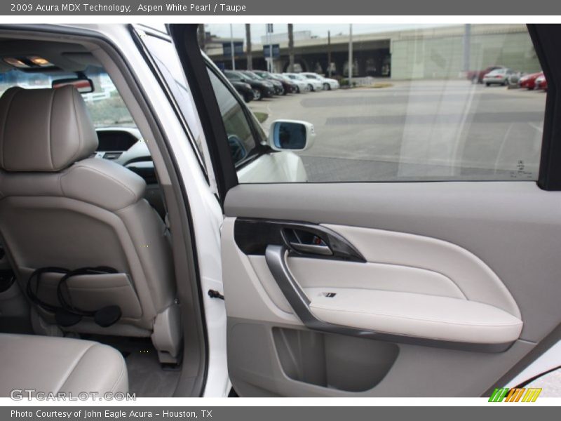 Aspen White Pearl / Taupe 2009 Acura MDX Technology