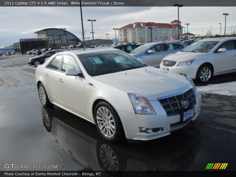 White Diamond Tricoat / Ebony 2011 Cadillac CTS 4 3.6 AWD Sedan