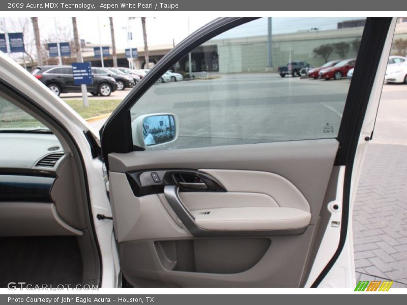 Aspen White Pearl / Taupe 2009 Acura MDX Technology