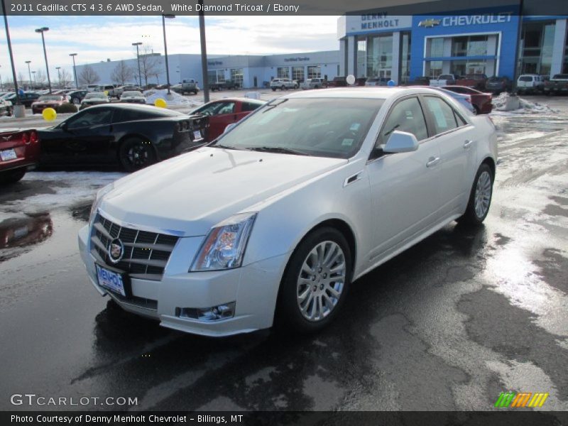 White Diamond Tricoat / Ebony 2011 Cadillac CTS 4 3.6 AWD Sedan
