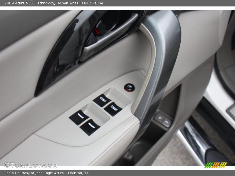 Aspen White Pearl / Taupe 2009 Acura MDX Technology