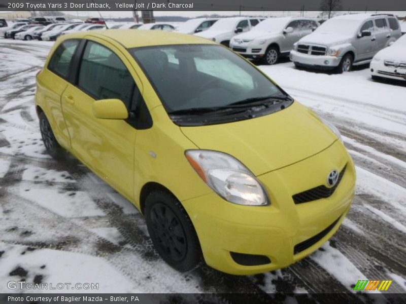 Yellow Jolt / Dark Charcoal 2009 Toyota Yaris 3 Door Liftback