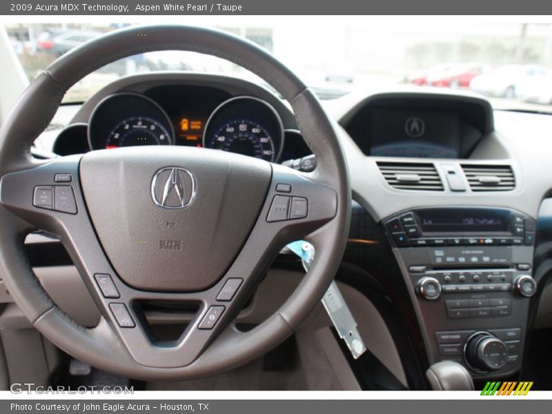 Aspen White Pearl / Taupe 2009 Acura MDX Technology