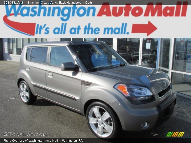 Titanium Gray / Sand/Black Houndstooth Cloth 2010 Kia Soul !