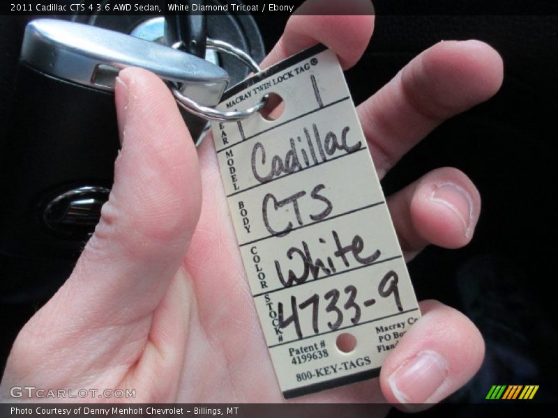 White Diamond Tricoat / Ebony 2011 Cadillac CTS 4 3.6 AWD Sedan