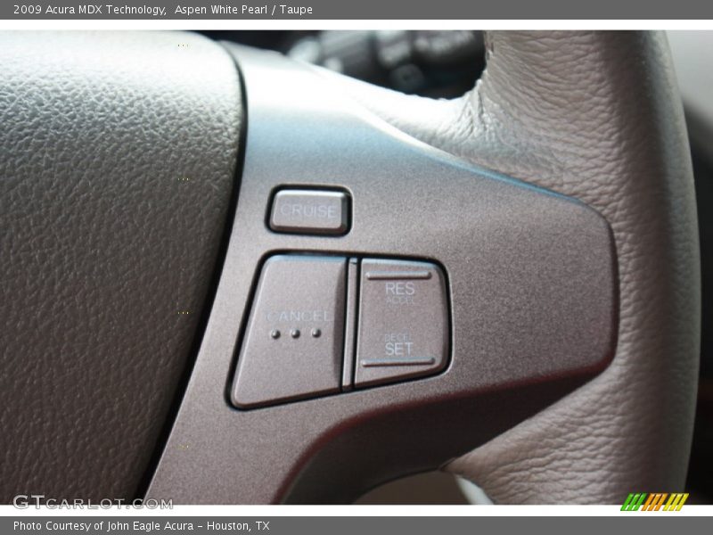 Aspen White Pearl / Taupe 2009 Acura MDX Technology