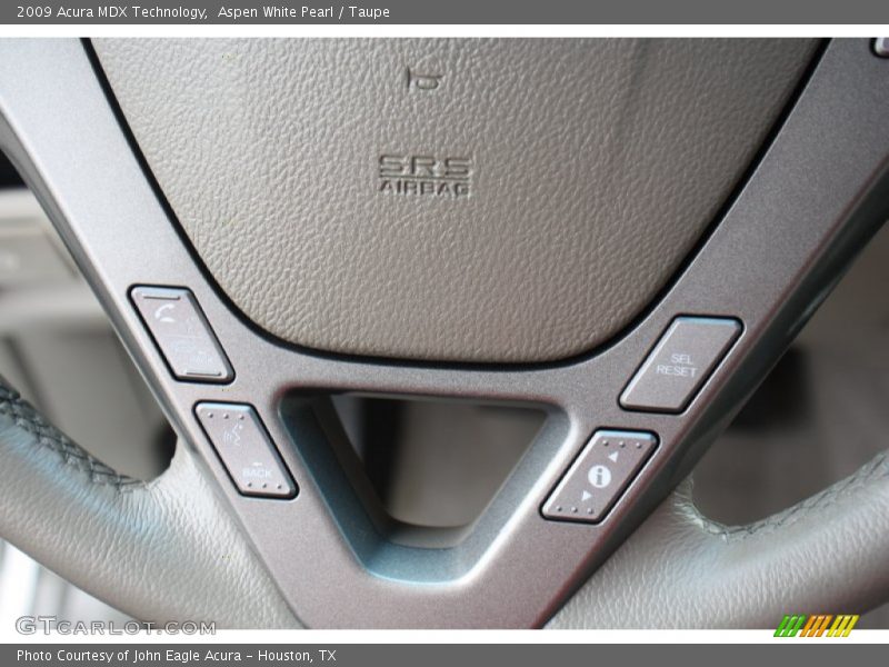 Aspen White Pearl / Taupe 2009 Acura MDX Technology
