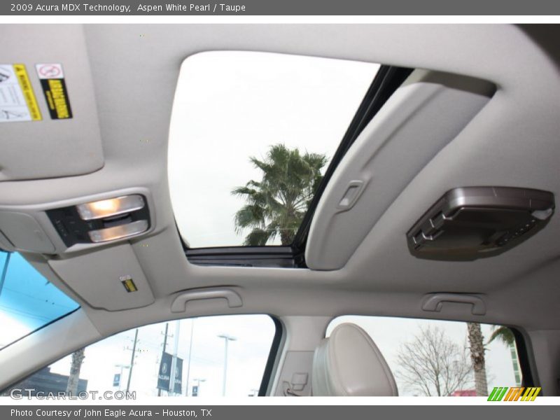 Aspen White Pearl / Taupe 2009 Acura MDX Technology