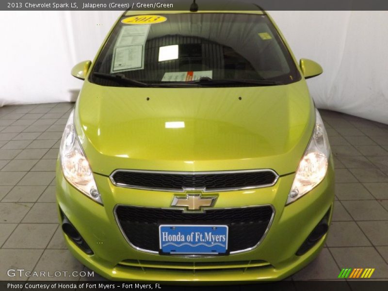 Jalapeno (Green) / Green/Green 2013 Chevrolet Spark LS