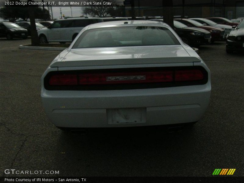 Bright White / Dark Slate Gray 2012 Dodge Challenger R/T
