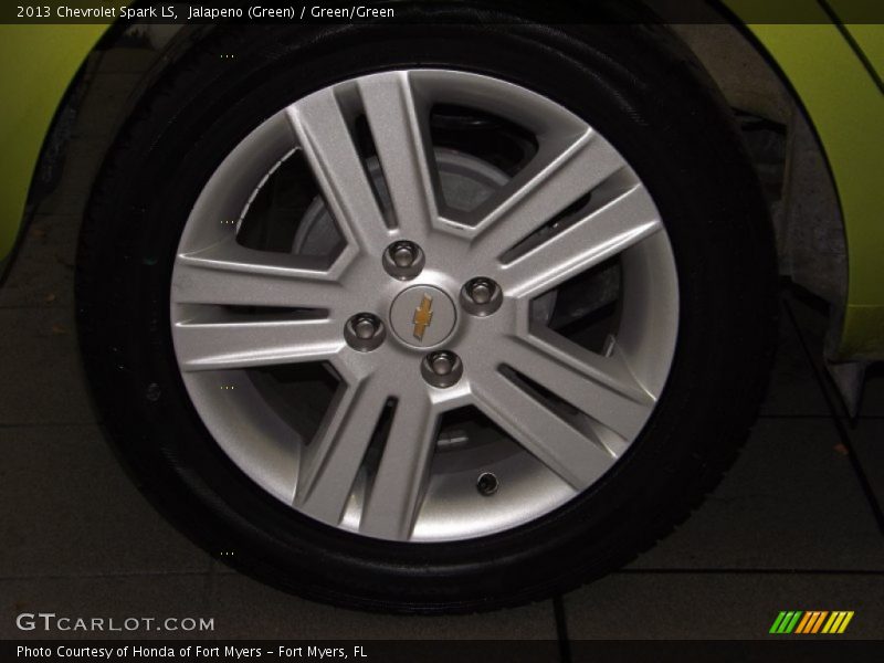 Jalapeno (Green) / Green/Green 2013 Chevrolet Spark LS