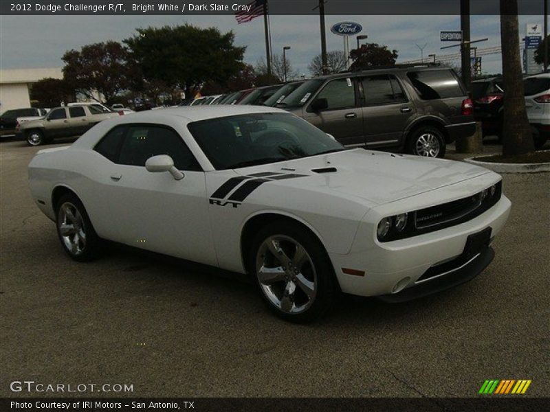 Bright White / Dark Slate Gray 2012 Dodge Challenger R/T