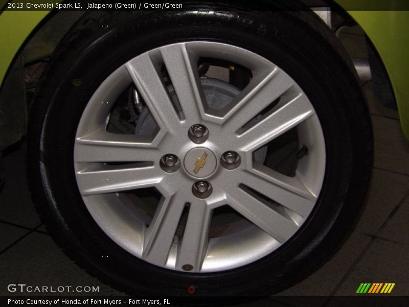 Jalapeno (Green) / Green/Green 2013 Chevrolet Spark LS