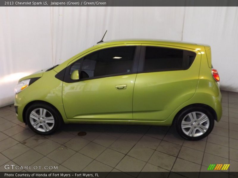 Jalapeno (Green) / Green/Green 2013 Chevrolet Spark LS