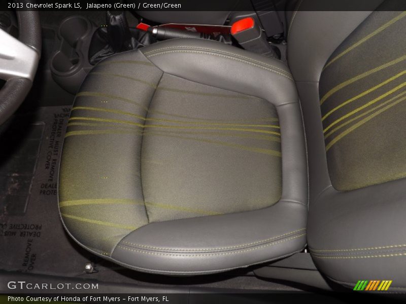 Jalapeno (Green) / Green/Green 2013 Chevrolet Spark LS