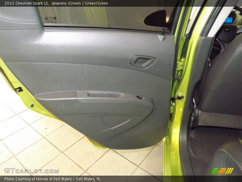 Jalapeno (Green) / Green/Green 2013 Chevrolet Spark LS