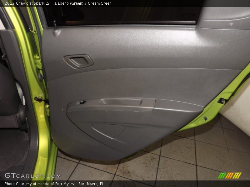 Jalapeno (Green) / Green/Green 2013 Chevrolet Spark LS
