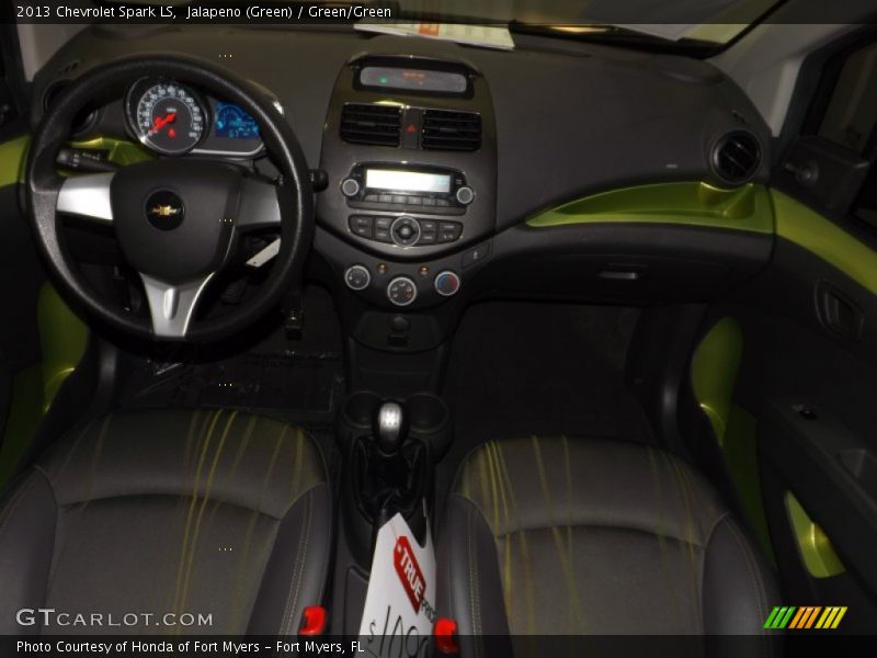 Jalapeno (Green) / Green/Green 2013 Chevrolet Spark LS