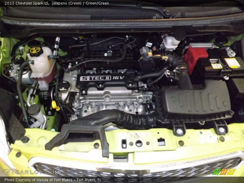 Jalapeno (Green) / Green/Green 2013 Chevrolet Spark LS